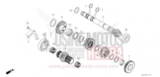 TRANSMISSION (MAINSHAFT) (NT1100D/DE) NT1100DES de 2025